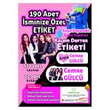 Joyygift BlackPink Okul Etiketi Kalem,Defter,Matara,Kalem kutusu,Beslenme çantası için Sticker İsim Etiketi