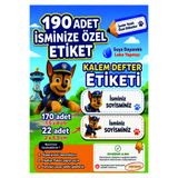 Joyygift Chase Temalı Paw Patrol Kalem Defter Kitap Etiketi İsim Etiketi Sticker Özel İsimli Etiket
