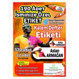 Joyygift Kalem Defter Kitap Etiketi İsim Eriketi Sticker Kişiye Özel İsimli Etiket - Osimhen