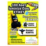 Joyygift Kişiye Özel İsim Etiketi İsimli Sticker Batman Kalem Defter Kitap Okul Etiketi