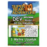 Joyygift SUPER BEAR ADVENTURE DEV BOYAMA BOYAMA RULO KAĞIT ETKİNLİK KAĞIDI BOYAMA KAĞIDI BÜYÜK BOYAMA