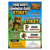 Joyygift Super Bear Adventure temalı Kalem Defter Kitap Etiketi İsim Etiketi Sticker Özel İsimli Etiket