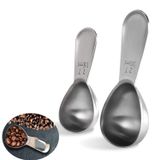 Joyzzz Kahve Kepçesi, 2 Paket Yemek Kaşığı Kahve Kepçesi Kısa Saplı Ölçü Kaşığı, Dayanıklı Ölçü, Un, Şeker için Paslanmaz Çelik (15ml ve 30ml)