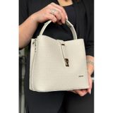 Jps-pamuk Dokuma Uzun Askılı 4 Bölmeli Kadın Çapraz Omuz Ve El Çantası 22cm-20cm-9cm Lb-4002 - Taş