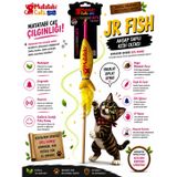 Jr. Fish Kedi Oltası Ahşap Saplı, Sesli Kumaş Kedi Oyuncağı (Kedi Nanesi/Otu İçermez)