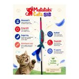 Jr.fish Sesli, Tüylü Peluş Kedi Oltası 50 Cm Kedi Oyuncağı(KEDİ NANESİ/OTU İÇERMEZ)al.saplı