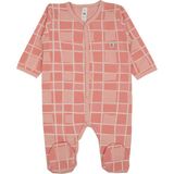 Jrmori Kare Baskılı Boydan Çıtçıtlı Tulum - Pembe - 1,5 - 2 Yaş