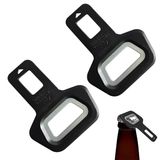 JRYXDS 2 Oto Aksesuar Parçası, Oto Koltuk Kemer Kilidi (4,8 * 6,4 Cm), Şişe Açacağı Anahtarlık (Siyah)