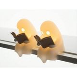 JS 3D Dreams Sevimli Hayalet Mini LED Lamba 2 Li Set - Beyaz