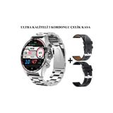 Js27 ProMax Çelik Kasa 3 Kordonlu Premium seri Akıllı saat ile uyumlu