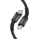 Jsaux 60W 100CM USB C To USB C Type-C Kablo iPhone 16/16 Plus/16 Pro/16 Pro Max, iPhone 15, Galaxy S24/S23/S22, Car Play, Macbook, iPad Pixel-Grey ile Uyumlu Usbc Type C Hızlı Şarj Data Kablosu CC0018 - Gri