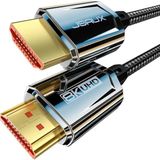 Jsaux CV0046 5 Metre Çinko 8k HDMI Kablo 2.1 Kablo Ultra Yüksek Hızlı 48 Gbps, (8k @ 60Hz 4K @ 120Hz 144Hz) Earc HDR10 Hdcp 2.2 ve 2.3 3d, Ps5 / Ps4 / X-Box/uhdtv/blu-Ray ile Uyumlu