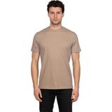 Jsco Hscstore Erkek Bisiklet Yakalı Basic Vizon Tişört - 8402
