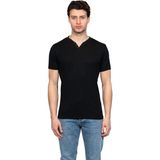 JSCO Hscstore Erkek V Yakalı Basic Siyah Tişört - 8401 - M