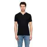 JSCO Hscstore Erkek V Yakalı Basic Siyah Tişört - 8401
