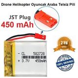 Jst 450 Mah 3.7v Drone Helikopter Oyuncak Araba Telsiz Telefon Pili