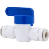 JSU Su Arıtma Cihazı Plastik Ara Vana 1/4'' Quick - Hat Kesme Vanası (6mm iç çap)