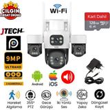Jtech X-114 3mp+3mp+3mp+3mp 12MP Wi-Fi 4 Kameralı 3 Ptz Akıllı Kamera - 128gb SD Kart