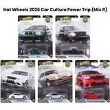 Ju-Ju Hot Wheels Premium Car Culture Power Trip Seti 5'li Set Diecast Model Araba Metal Gövde ile