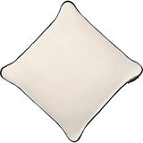 Ju Yaratıcı Tasarım Biyeli Kırlent Yastık Kılfı Ekru 44X44 - 44 x 44 cm - Krem