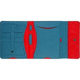 Ju Yaratıcı Tasarım Keçe Tablet Çantası Organizer Apple Samsung Hometech Asus Casper Lenovo Tüm Markalara Uyumlu - Mavi - Kırmızı