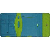 Ju Yaratıcı Tasarım Keçe Tablet Çantası Organizer Apple Samsung Hometech Asus Casper Lenovo Tüm Markalara Uyumlu - Mavi - Yeşil