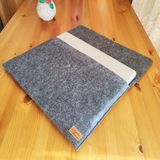 Ju Yaratıcı Tasarım Keçe Tablet Kılıfı Antrasit Apple Samsung Asus Lenovo Casper Tüm Markalara Uyumlu - XL