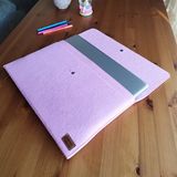 Ju Yaratıcı Tasarım Keçe Tablet Kılıfı Pembe Apple Samsung Asus Lenovo Casper Tüm Markalara Uyumlu - XL