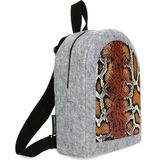 Ju Yaratıcı Tasarım Keçeli Sırt Çantası Derili - Leopar