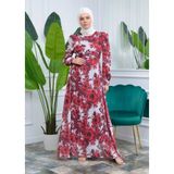 Jud Fashion Çiçekli Elbise - 38 - Kırmızı