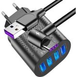 Judas Z5 Çoklu Şarj Adaptörü + J8 Type-C 90 Derece 5A/100W Şarj Kablosu -3mt