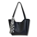 Judour Bags SİYAH Kadın Fularlı Fermuarlı Kapamalı Shopper El Ve Omuz Çantası