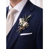 Jujü Atölye Damat Yaka Çiçeği, Damat Yaka Iğnesi,damat Düğün Çiçeği,