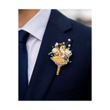 jujü Papatya yaka çiçeği, damat yaka çiçeği, damat düğün aksesuarları, cep çiçeği