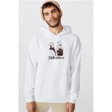 Jujutsu Kaisen Anime Long Beyaz Erkek 3İp Kapşonlu Sweatshirt