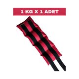 Jukon 1 Kg x 1 Adet Toplam 1 Kg El ve Ayak Bilek Ağırlığı Kas Güçlendirici Kum Ağırlık Torbası Bordo