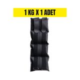 Jukon 1 Kg x 1 Adet Toplam 1 Kg El ve Ayak Bilek Ağırlığı Kas Güçlendirici Kum Ağırlık Torbası Siyah