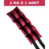 Jukon 2 kg x 1 Adet Toplam 2 kg El ve Ayak Bilek Ağırlığı Kas Güçlendirici Kum Ağırlık Torbası Bordo