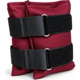 Jukon El ve Ayak Bilek Kum Ağırlığı Ayarlanabilir Cırtlı 1 Adet Spor Egzersiz Ağırlığı - 1 kg - Bordo