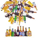 Juland 40 ADET Minyatür Mini Bira İçecekleri Dekorasyon Bira Cam Modeli Karışık Şarap Kahve Reçine Setleri Simülasyon Anında Model Sahne Mini Sofra Takımı Bebek Ev
