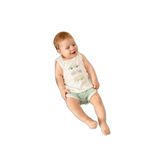 Julayla Jakarlı Örme Atlet Şort Takım | Erkek Bebek Yazlık 2'li Set | 3-24 Ay mint 6-9 AY