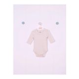 Julayla Kidaxi Uzun Kollu Çıtçıtlı Bebek Body Ekru 3-6 AY
