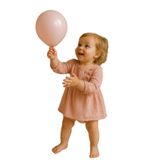 Julayla Kız Bebek Muslin Elbise somon 9-12