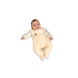 Julayla Organic Sertifikalı Erkek Bebek Patikli Tulum Bej 1-3 AY