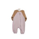 Julayla Reglan Kol Fermuarlı 3 iplik Bebek Tulumu HARDAL 3-6 AY