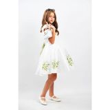 Julia Style Kız Çocuk Iris Princess Mikado Likralı Abiye Elbise, Mint Yeşili, 8 Yaş