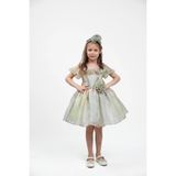 Julia Style Kız Çocuk Spring Fragrance Polyester Abiye Elbise, Yeşil, 7 Yaş