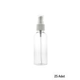 Juliano 25 Adet 100 Ml Boş Şişe Spreyli Kolonya Şişesi Doldurulabilir Cep Plastik Dezenfektan Parfüm Şişesi
