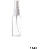 Juliano 5 Adet Doldurulabilir Cep Plastik Parfüm Şişesi 30 Ml Spreyli Kolonya Şişesi