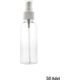 Juliano 50 Adet 100 Ml Boş Şişe Spreyli Kolonya Şişesi Doldurulabilir Cep Plastik Dezenfektan Parfüm Şişesi